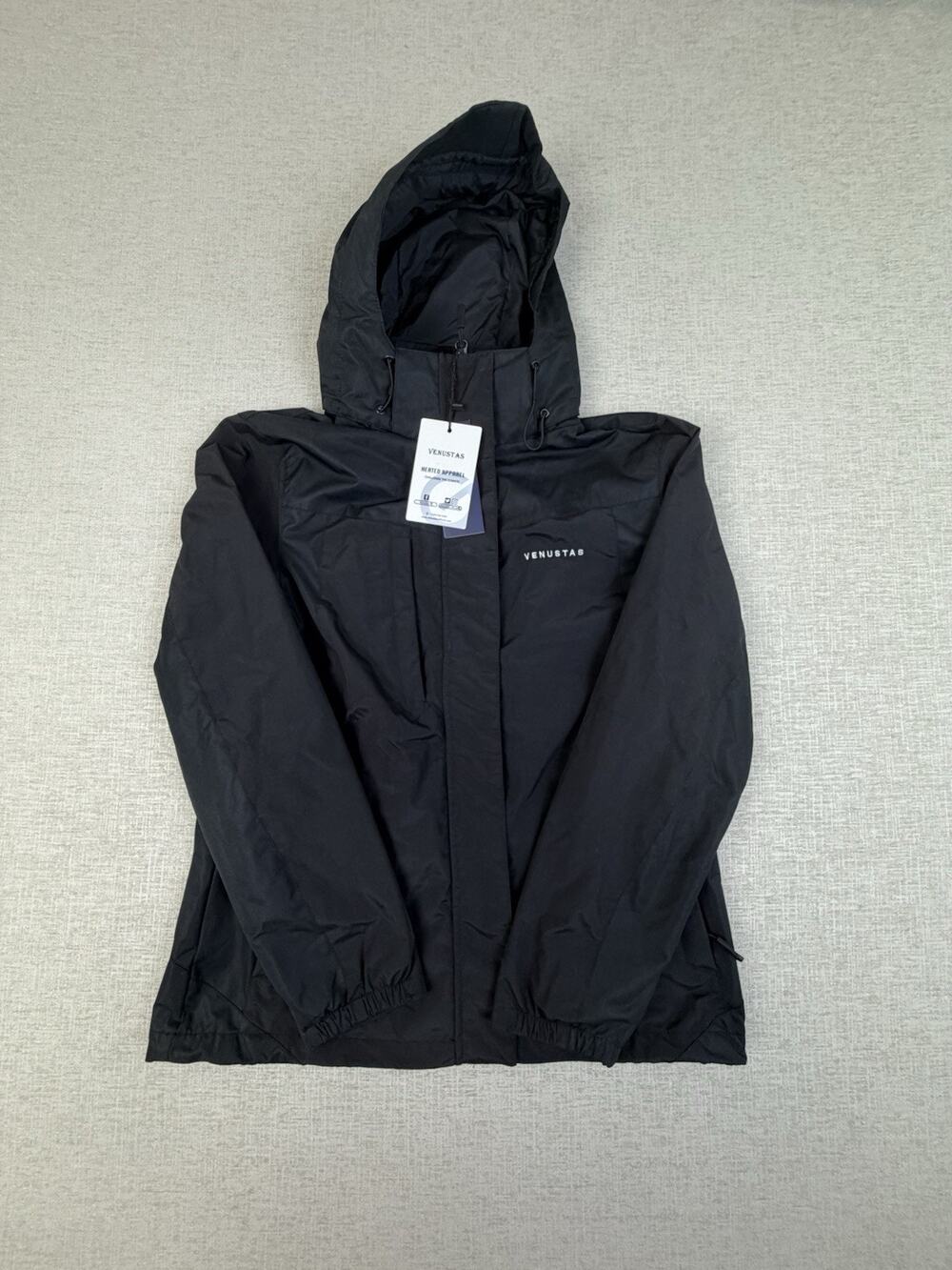 Venustas Women’s Small Heated Jacket Black Hooded 7.4V Nylon NWT